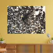 J. P. - GELE EILANDEN - 1952 - Zwarte gietingen - Canvas Afdruk (Insitu (Woonkamer))