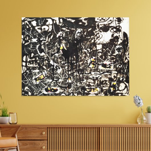 J. P. - GELE EILANDEN - 1952 - Zwarte gietingen - Canvas Afdruk (Insitu (Woonkamer))