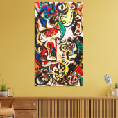 J. P. - GEMASKERD BEELD - 1938 - Abstract - Canvas Afdruk (Insitu (Woonkamer))