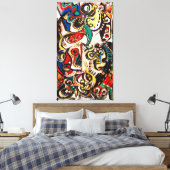 J. P. - GEMASKERD BEELD - 1938 - Abstract - Canvas Afdruk (Insitu (Slaapkamer))