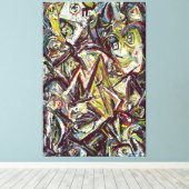 J. P. - GETROUBLEERDE KONINGIN - 1945 - Abstract - Canvas Afdruk (Insitu (Houten vloer))