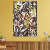 J. P. - GETROUBLEERDE KONINGIN - 1945 - Abstract - Canvas Afdruk (Insitu (Woonkamer))