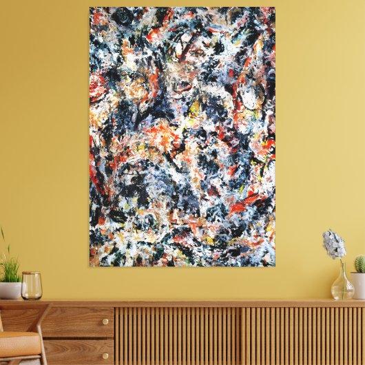 J. P. - GEUR - 1955 - Abstract expressionisme - Canvas Afdruk (Insitu (Woonkamer))