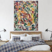J. P. - KWAKBeweging - 1946 - Abstract - Canvas Afdruk (Insitu (Slaapkamer))