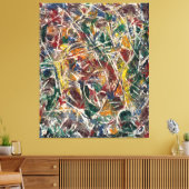 J. P. - KWAKBeweging - 1946 - Abstract - Canvas Afdruk (Insitu (Woonkamer))