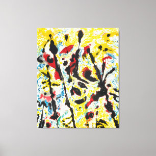 J. P. - MAANTRILLINGEN - ca. 1953-1955 -Abstract- Canvas Afdruk