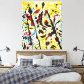 J. P. - MAANVIBRATIES - c. 1953-1955 -Abstract- Canvas Afdruk (Insitu (Slaapkamer))