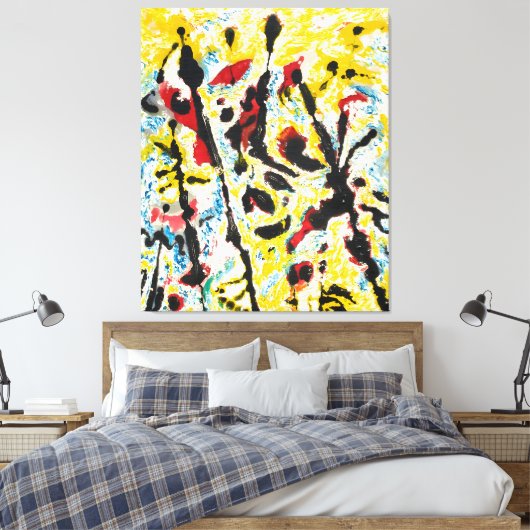 J. P. - MAANVIBRATIES - c. 1953-1955 -Abstract- Canvas Afdruk (Insitu (Slaapkamer))