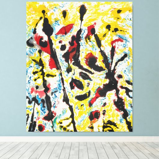 J. P. - MAANVIBRATIES - c. 1953-1955 -Abstract- Canvas Afdruk (Insitu (Houten vloer))