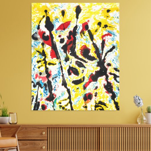 J. P. - MAANVIBRATIES - c. 1953-1955 -Abstract- Canvas Afdruk (Insitu (Woonkamer))