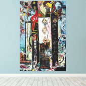 J. P. - MAN en VROUW - 1942-1943 - Abstract - Canvas Afdruk (Insitu (Houten vloer))