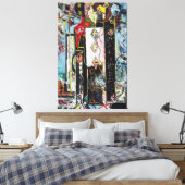 J. P. - MAN en VROUW - 1942-1943 - Abstract - Canvas Afdruk (Insitu (Slaapkamer))