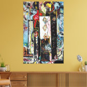 J. P. - MAN en VROUW - 1942-1943 - Abstract - Canvas Afdruk (Insitu (Woonkamer))