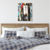 J. P. - MAN en VROUW - 1942-1943 - Abstract - Canvas Afdruk (Insitu (Slaapkamer))