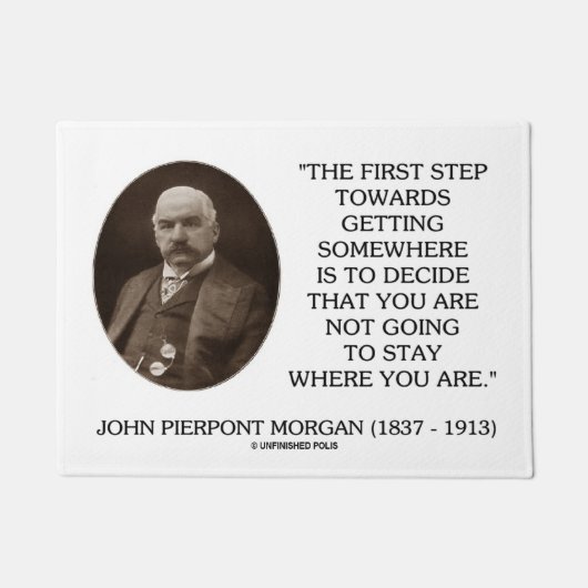 J.P. Morgan eerste stap naar ergens anders Deurmat (Voorkant)