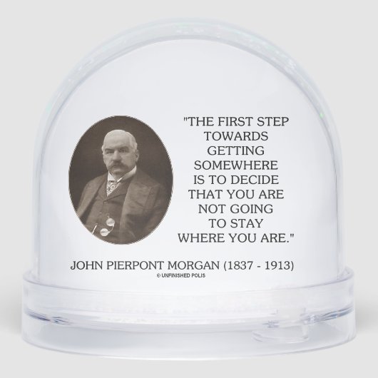 J.P. Morgan First Step Towards Getting Somewhere Sneeuwbol (Achterkant)