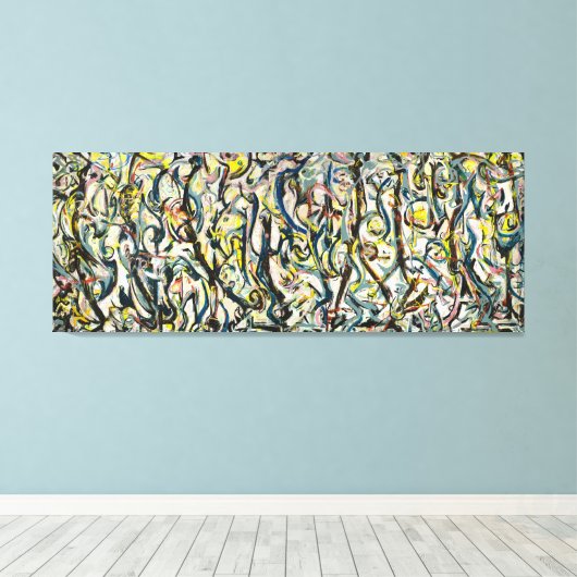 J.P. - MUURSCHILDERING - 1943 - Abstract expressio Canvas Afdruk (Insitu (Houten vloer))