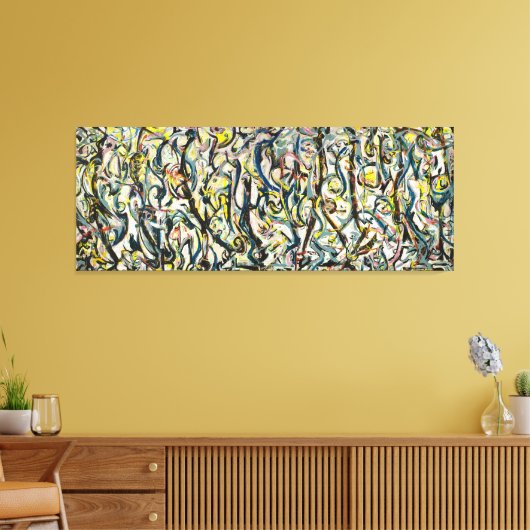 J.P. - MUURSCHILDERING - 1943 - Abstract expressio Canvas Afdruk (Insitu (Woonkamer))