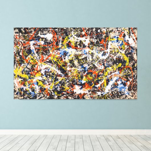 J. P. - Nummer 10 (Convergentie) - 1952 - Canvas Afdruk (Insitu (Houten vloer))