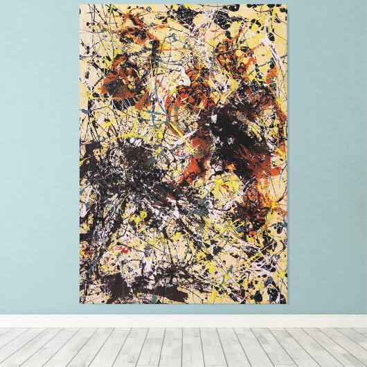 J. P. - Nummer 12 - 1949 - Action painting - Canvas Afdruk (Insitu (Houten vloer))