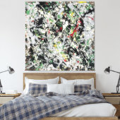 J. P. - Nummer 12 - 1950 - Action painting - Canvas Afdruk (Insitu (Slaapkamer))
