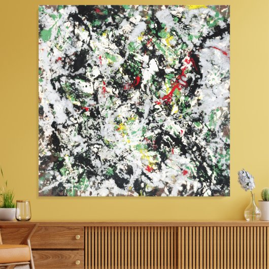 J. P. - Nummer 12 - 1950 - Action painting - Canvas Afdruk (Insitu (Woonkamer))