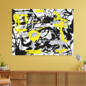 J. P. - Nummer 12A Geel, Grijs, Zwart - 1948 - Canvas Afdruk (Insitu (Woonkamer))