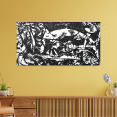 J. P. - NUMMER 14 - 1951 - Zwarte gietingen - Canvas Afdruk (Insitu (Woonkamer))