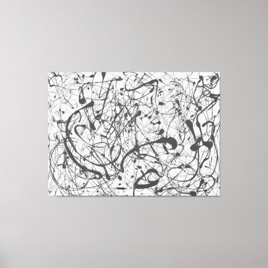 J. P. - Nummer 14 GRAY - 1948 - Action Painting - Canvas Afdruk (Voorkant)