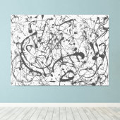 J. P. - Nummer 14 GRAY - 1948 - Action Painting - Canvas Afdruk (Insitu (Houten vloer))