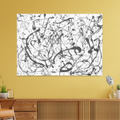 J. P. - Nummer 14 GRAY - 1948 - Action Painting - Canvas Afdruk (Insitu (Woonkamer))
