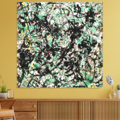 J. P. - Nummer 15 - 1950 - Action painting - Canvas Afdruk (Insitu (Woonkamer))