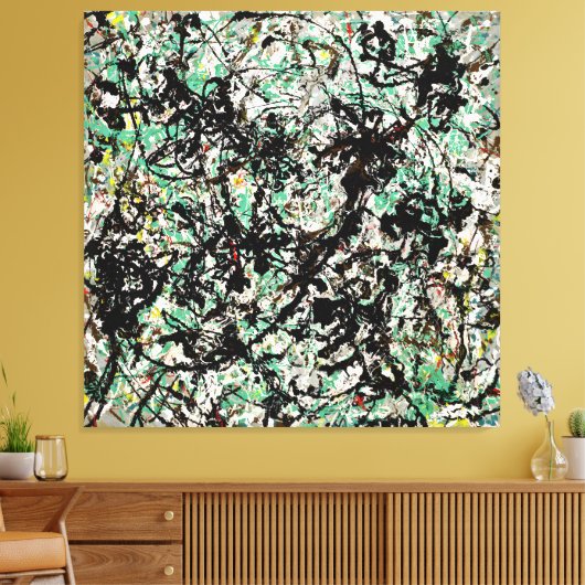 J. P. - Nummer 15 - 1950 - Action painting - Canvas Afdruk (Insitu (Woonkamer))