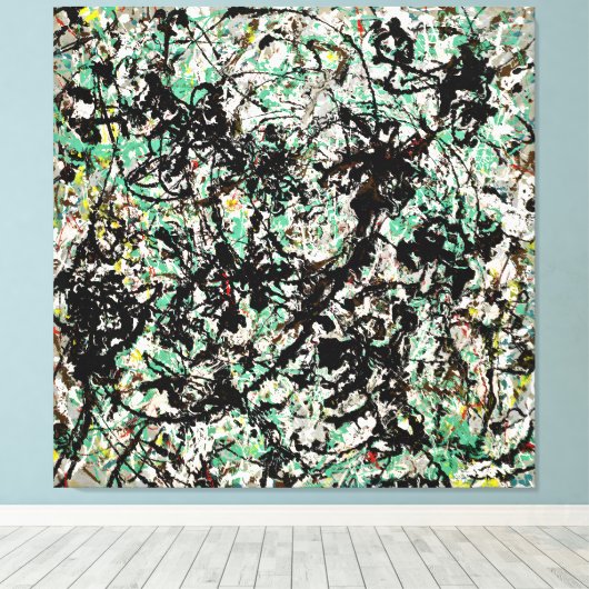 J. P. - Nummer 15 - 1950 - Action painting - Canvas Afdruk (Insitu (Houten vloer))