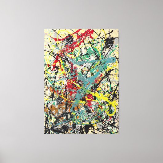 J. P. - Nummer 16 - 1949 - Action painting - Canvas Afdruk (Voorkant)