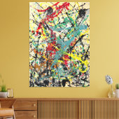 J. P. - Nummer 16 - 1949 - Action painting - Canvas Afdruk (Insitu (Woonkamer))