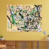 J. P. - Nummer 17 - 1949 - Action painting - Canvas Afdruk (Insitu (Woonkamer))