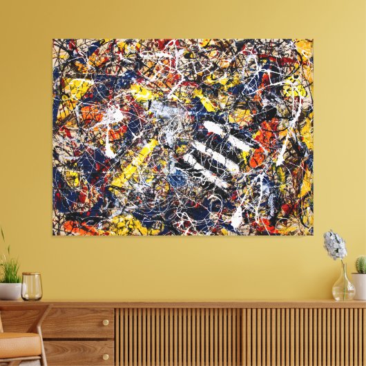 J. P. - Nummer 17A - 1948 - Action painting - Canvas Afdruk (Insitu (Woonkamer))