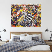 J. P. - Nummer 17A - 1948 - Action painting - Canvas Afdruk (Insitu (Slaapkamer))
