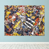 J. P. - Nummer 17A - 1948 - Action painting - Canvas Afdruk (Insitu (Houten vloer))