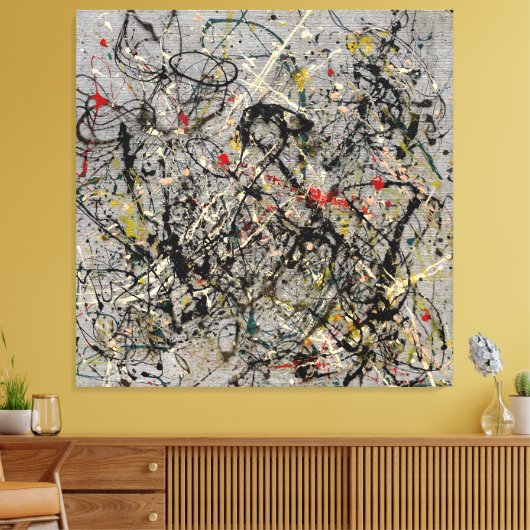 J. P. - Nummer 18 - 1950 - Action painting - Canvas Afdruk (Insitu (Woonkamer))