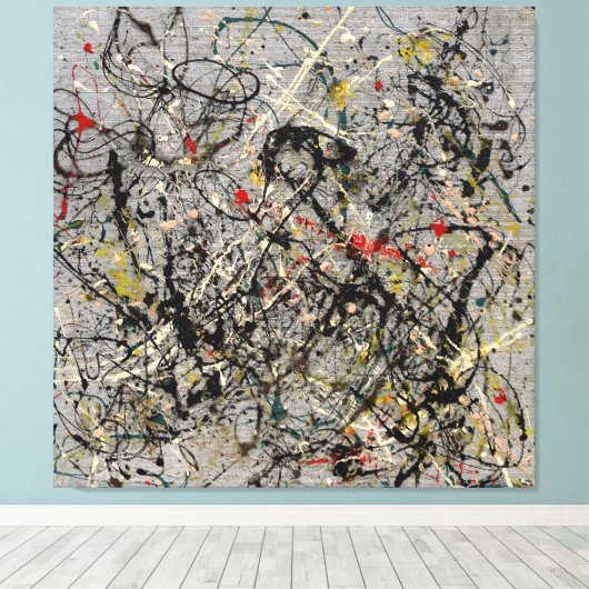 J. P. - Nummer 18 - 1950 - Action painting - Canvas Afdruk (Insitu (Houten vloer))