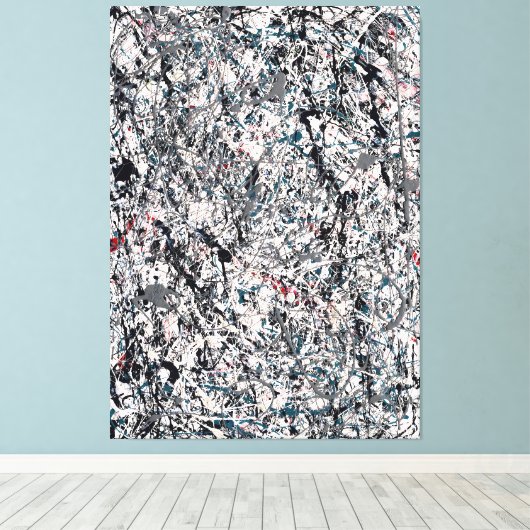 J. P. - Nummer 19 - 1948 - Action painting - Canvas Afdruk (Insitu (Houten vloer))