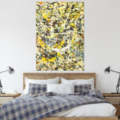 J. P. - Nummer 19 - 1949 - Action painting - Canvas Afdruk (Insitu (Slaapkamer))