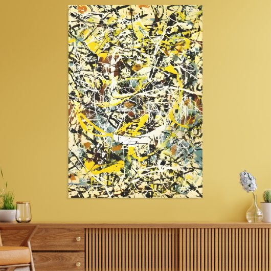 J. P. - Nummer 19 - 1949 - Action painting - Canvas Afdruk (Insitu (Woonkamer))