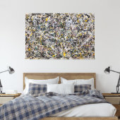 J. P. - Nummer 1 - 1949 - Abstract Expressionisme  Canvas Afdruk (Insitu (Slaapkamer))