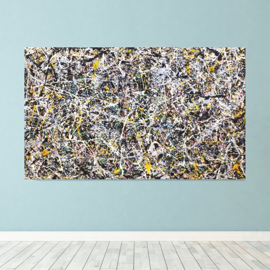J.P. - Nummer 1 - 1949 - Abstract expressionisme - Canvas Afdruk (Insitu (Houten vloer))