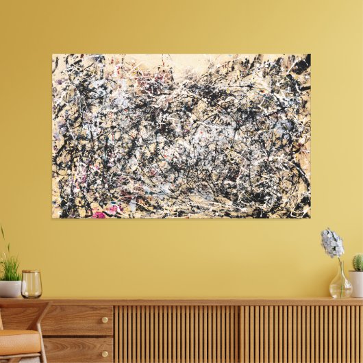 J. P. - Nummer 1A - 1948 - Actie schilderen - Canvas Afdruk (Insitu (Woonkamer))