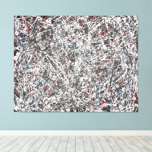 J. P. - Nummer 20 - 1948 - Action painting - Canvas Afdruk (Insitu (Houten vloer))