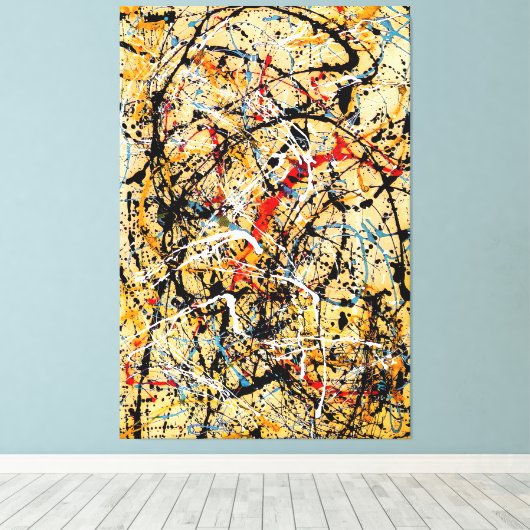 J. P. - Nummer 20 - 1949 - Action painting - Canvas Afdruk (Insitu (Houten vloer))